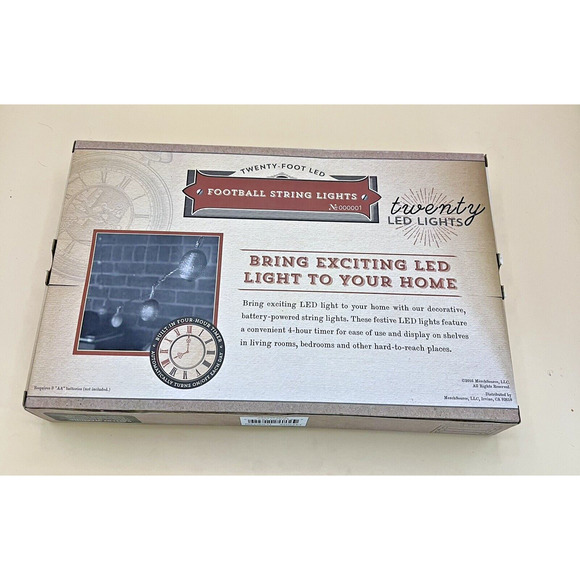 3x20 Mini Football LED String Light sets Battery Operated Timer Decoration NFL - Picture 5 of 5